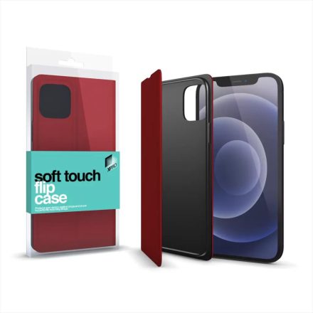 Xpro Soft Touch Flip Case Apple iPhone Xs Max készülékhez, piros (123276)