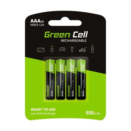 Green Cell 950mAh AAA akkumulátor (4db/csomag) (GR03)