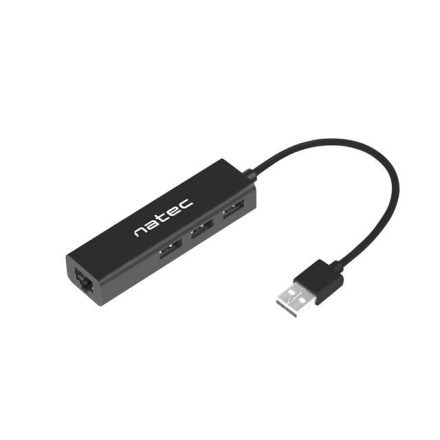 Natec Dragonfly USB 2.0 Hub 3 port  fekete (NHU-1413)