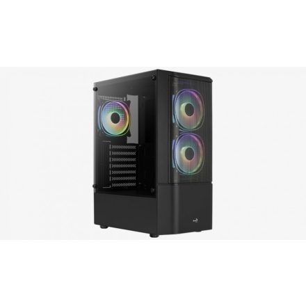 AeroCool Quantum Mesh-G-BK-v3 táp nélküli ablakos ház fekete (ACCM-PV31133.11)