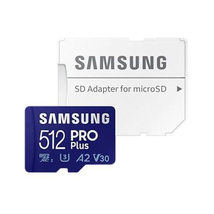 512GB microSDXC Samsung PRO+ (2021) U3 A2 V30 + adapter (MB-MD512KA/EU)