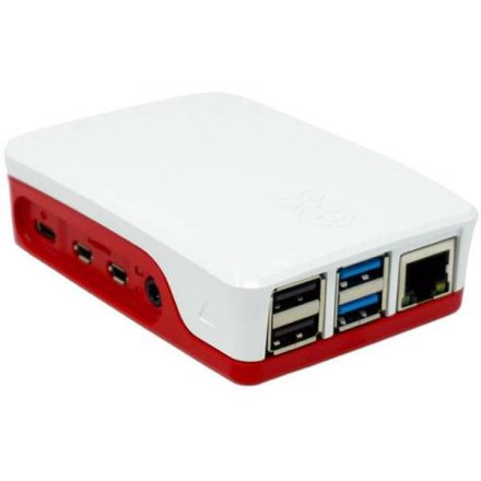 Raspberry Pi 4B ház fehér-piros (RB-CASEP4+06W)