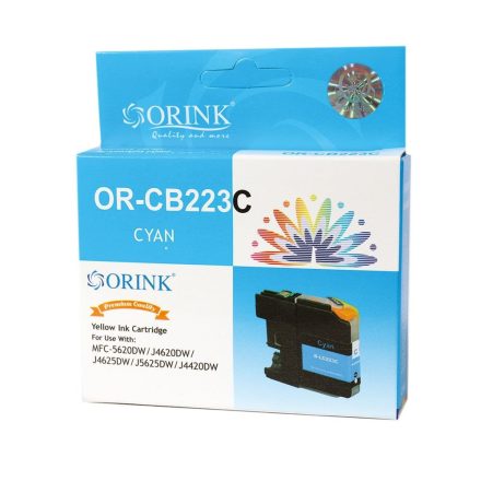 Orink LC223XL utángyártott Brother tintapatron cián (BROLC223XLCY)