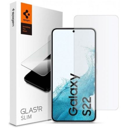 Spigen Glas.tR Slim HD Samsung Galaxy S22 edzett üveg kijelzővédő fólia (AGL04155)