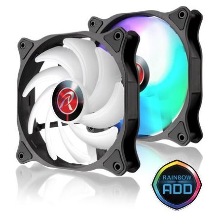 Raijintek EOS 12 RBW ADD-2 ház hűtő ventilátor 12cm, 2db (0R40B00215