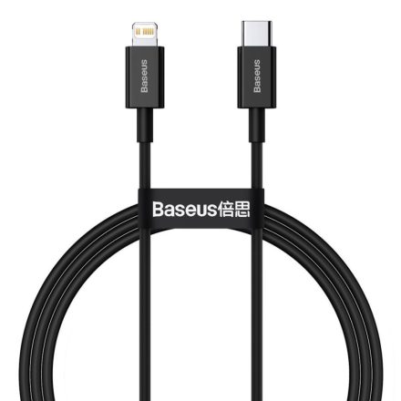 Baseus Superior USB-C --> Lightning töltőkábel 20 W PD 1m fekete (CATLYS-A01)