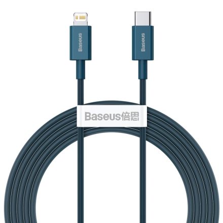 Baseus Superior USB-C Lightning töltőkábel, 20 W, PD, 2 m, kék (CATLYS-C03)