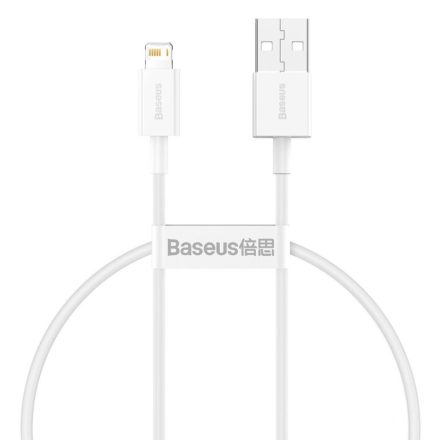 Baseus Superior USB töltőkábel, 2,4 A, 0,25 m, fehér (CALYS-02)