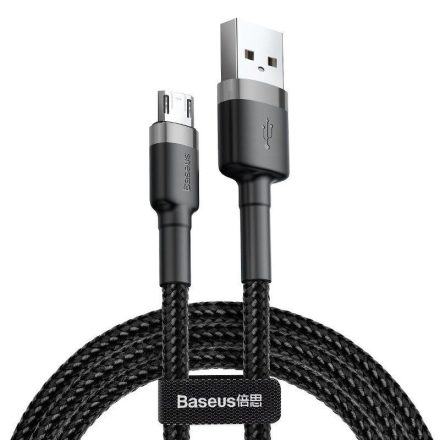 Baseus Cafule USB-Micro - USB-A kábel 2m szürke-fekete (CAMKLF-CG1)