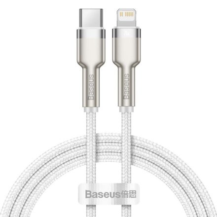 Baseus Cafule USB-C Lightning töltőkábel, PD, 20W, 1 m, fehér (CATLJK-A02)