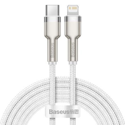 Baseus Cafule USB-C-Lightning töltőkábel, PD, 20 W, 2m, fehér (CATLJK-B02)