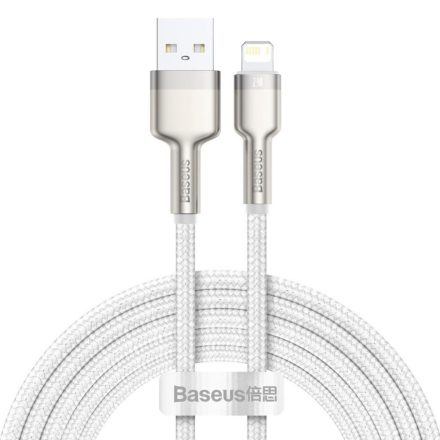 Baseus Cafule USB Lightning töltőkábel, 2,4A, 2m, fehér (CALJK-B02)