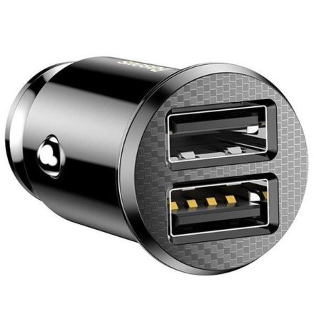 Baseus Grain autós töltő 2x USB 3.1A fekete (CCALL-ML01)