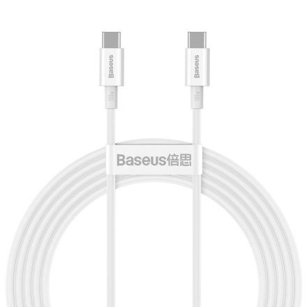 Baseus Superior sorozatú USB-C-USB-C kábel, 100 W, 2m, fehér (CATYS-C02 )