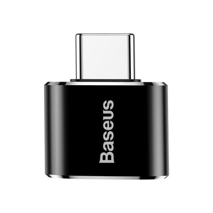 Baseus USB-A anya - USB Type-C apa adapter fekete (CATOTG-01)