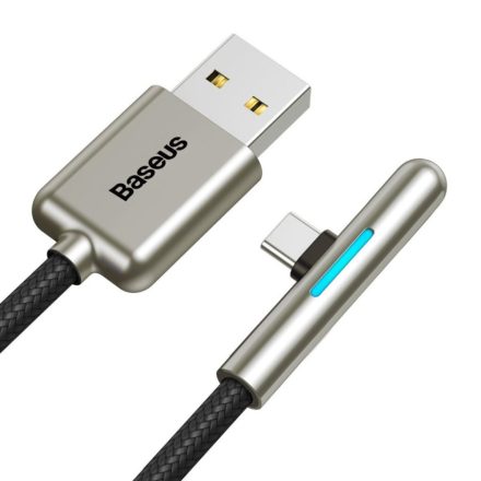 Baseus Iridescent USB-C kábel ferde lapos, Huawei SuperCharge, 40W, 1m, fekete (CAT7C-B01)