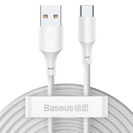 Baseus Simple Wisdom USB-A - USB-C kábel 2db 1.5m fehér