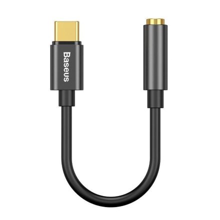 Baseus L54 USB-C - 3,5mm-es jack audioadapter fekete (CATL54-01)