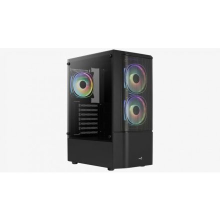 Aerocool Quantum Mesh (Quantum Mesh-G-BK-v2) táp nélküli ablakos ház fekete (ACCM-PV31033.11)