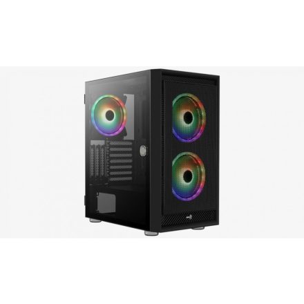 Aerocool Graphite ARGB (Graphite-G-BK-v3) táp nélküli ablakos ház fekete (ACCM-PB24133.11)