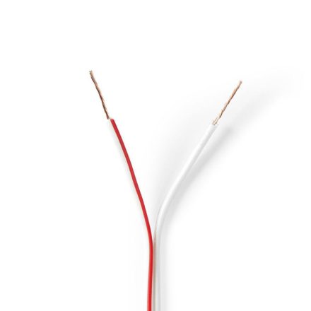 Nedis 0.35 mm2 x2, CCA, PVC, hangszóró kábel, 100m, fehér (CAGW0350WT1000)