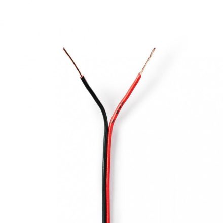 Nedis 0.35 mm2 x2, CCA, PVC, hangszóró kábel, 100m, fekete-piros (CAGW0350BK1000)