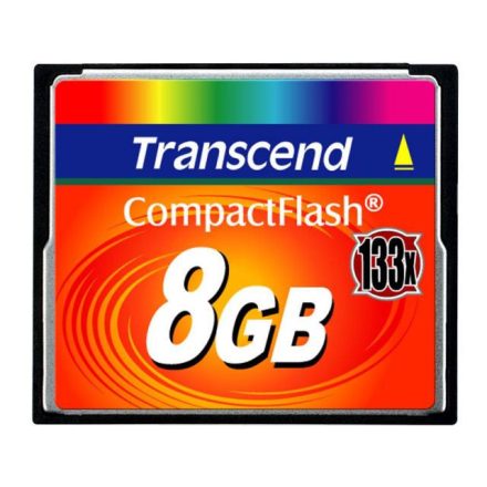 8GB Compact Flash Memória Transcend  133x (TS8GCF133)