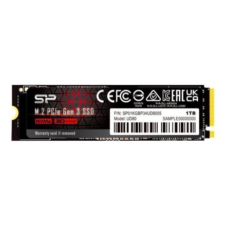 1TB Silicon Power UD80 M.2 SSD meghajtó (SP01KGBP34UD8005)