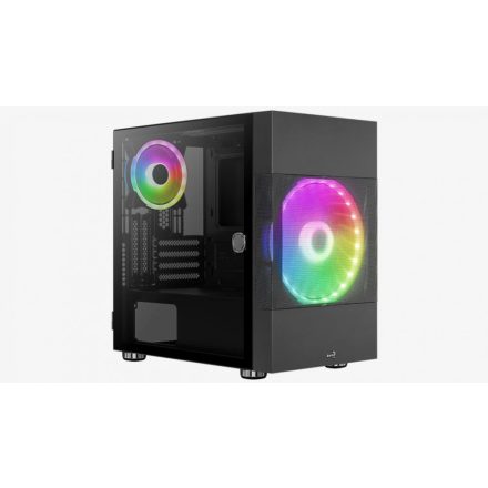 AeroCool Atomic (Atomic-G-BK-v1) táp nélküli ablakos Micro ATX ház fekete (ACCS-PV26023.11)