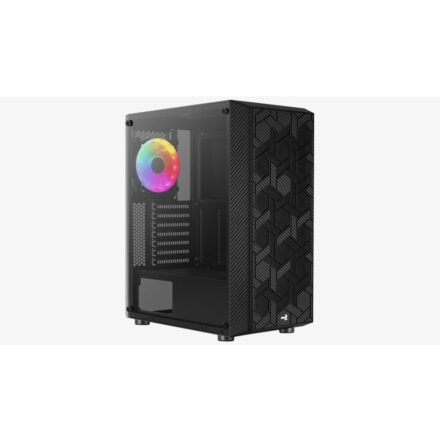 Aerocool Hive FRGB (Hive-G-BK-v3) táp nélküli ablakos ház fekete (ACCM-PV27013.11)