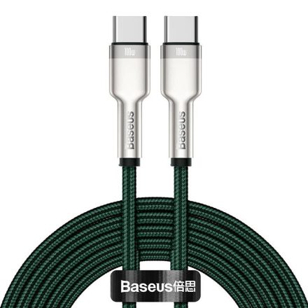 Baseus Cafule USB-C–USB-C kábel, 100W, 2m, zöld (CATJK-D06)