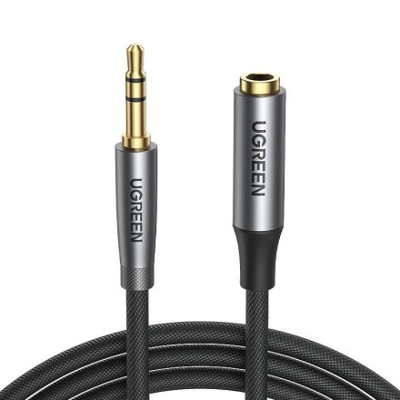 UGREEN AV190 AUX jack, audio hosszabbító kábel, 3.5mm, 2m, fekete (50241)