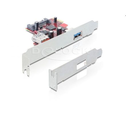 DeLock DL89273 PCI Express kártya 1 x extern 1 x intern USB 3.0