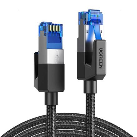 UGREEN NW153 Ethernet RJ45 fonott hálózati kábel, Cat.8, F/ FTP, 1.5m, fekete (80430)