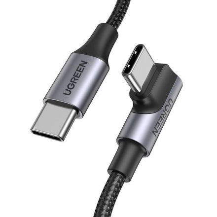 UGREEN US334 USB-C-USB-C ferde kábel, 5A, PD 100W, 1m, fekete (70643)