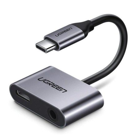 UGREEN USB-C csatlakozós USB-C + jack 3,5mm adapter szürke (50596)