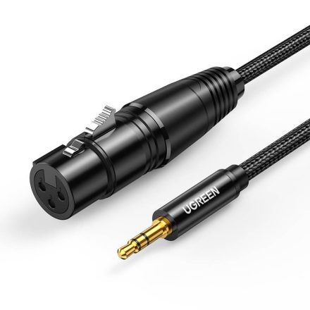 UGREEN AV182 XLR anya- jack apa, 3.5mm, kábel, 2m, fekete (20244)