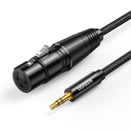 UGREEN AV182 XLR- AUX, 3.5mm, kábel, 1m, fekete (20763)