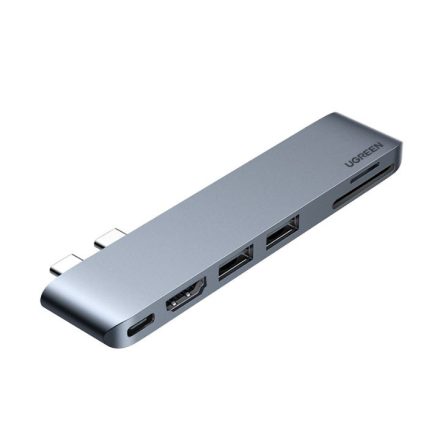 UGREEN CM380 USB-C hub adapter MacBook Air / Pro készülékhez szürke (80856)