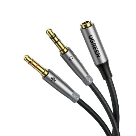 UGREEN AV193 AUX audio splitter fejhallgató + mikrofon - 3,5 mm-es mini jack kábelhez 20cm (50255)