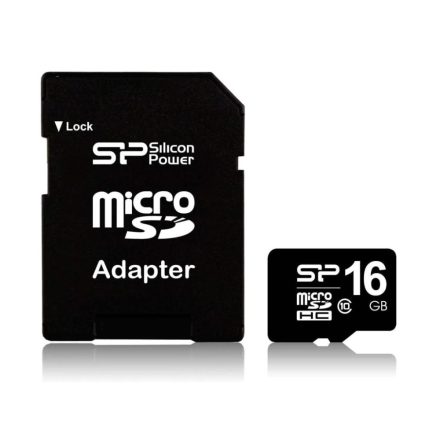 16GB microSDHC Silicon Power CL10 + adapter (SP016GBSTH010V10SP)