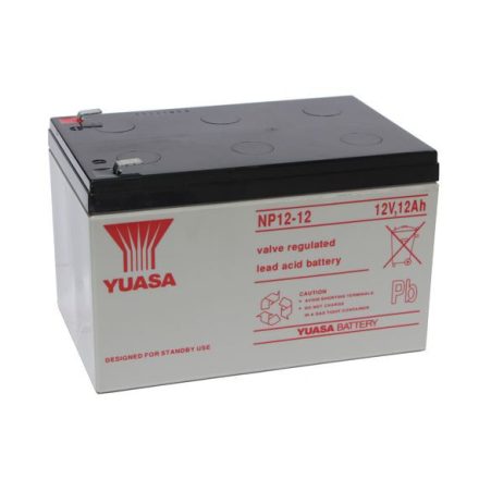 Yuasa 12V 12Ah zselés savas ólom akkumulátor gondozásmentes 151x99x100.5mm (113218)