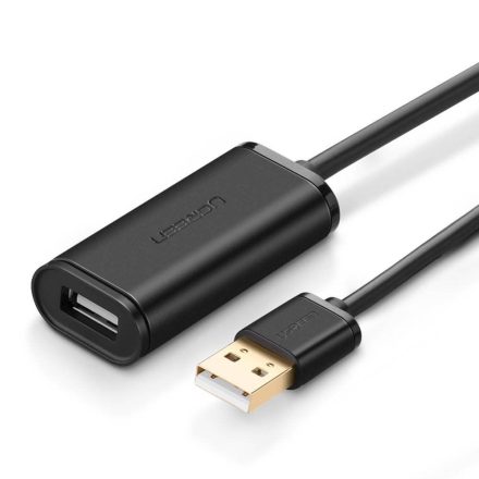 UGREEN US121 USB 2.0 hosszabbító kábel, 15m, fekete (10323)
