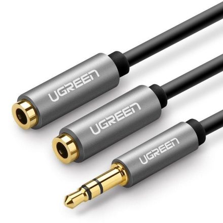 UGREEN AUX audio elosztó jack kábel 3.5mm 0.2m szürke (10532)