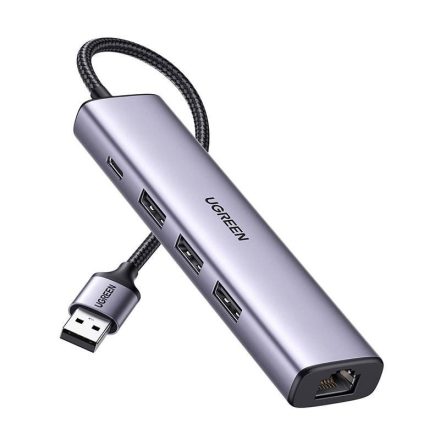 UGREEN 5in1 adapter USB-A 3x USB 3.0, RJ45, USB-C (60554)