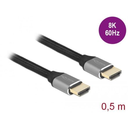 Delock Ultra nagy sebességű HDMI kábel 48 Gbps 8K 60 Hz szürke 0,5 m (83994)