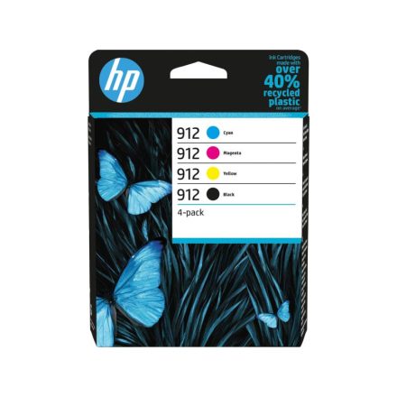 HP 912 tintapatron csomag fekete/ciánkék/bíbor/sárga (6ZC74AE )