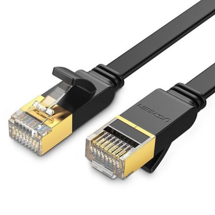 UGREEN NW106 Ethernet RJ45 lapos hálózati kábel, Cat.7, STP, 10m, fekete (11265)