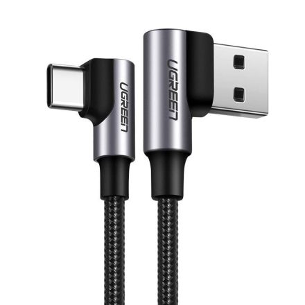 UGREEN US176 USB-USB-C ferde kábel 3A 2m fekete (20857)