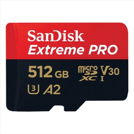 512GB Sandisk Extreme Pro SDXC A2 C10 V30 UHS-I U3 (SDSQXCD-512G-GN6MA / 214507)